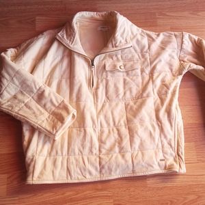 P**NWOT O' Neill ladies pale yellow quilted pullover sz Sm